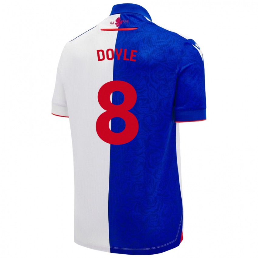 Niño Camiseta Emma Doyle #8 Azul Cielo Blanco 1ª Equipación 2024/25 La Camisa Argentina