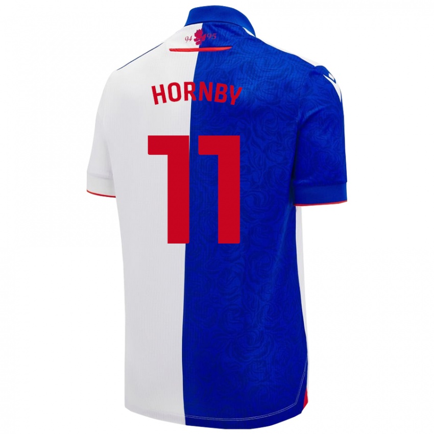 Niño Camiseta Megan Hornby #11 Azul Cielo Blanco 1ª Equipación 2024/25 La Camisa Argentina