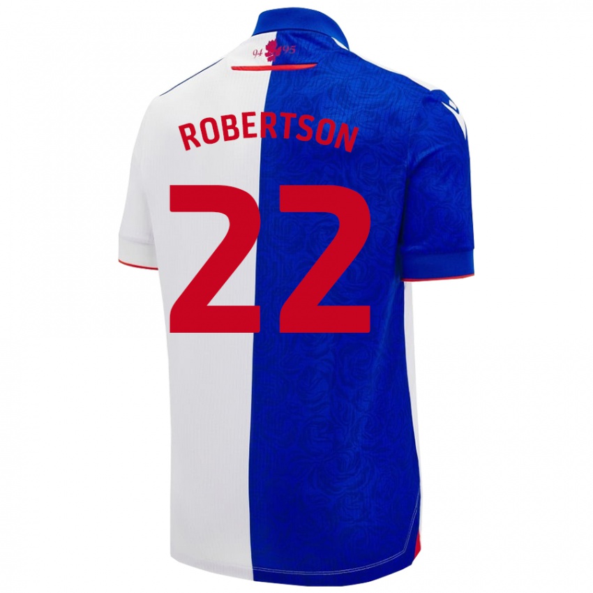 Niño Camiseta Millie Robertson #22 Azul Cielo Blanco 1ª Equipación 2024/25 La Camisa Argentina