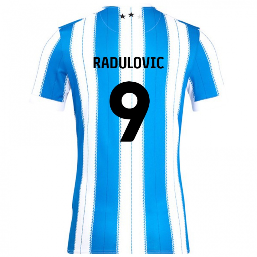 Niño Camiseta Bojan Radulovic #9 Azul Blanco 1ª Equipación 2024/25 La Camisa Argentina