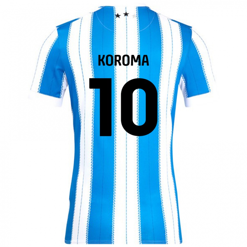 Niño Camiseta Josh Koroma #10 Azul Blanco 1ª Equipación 2024/25 La Camisa Argentina