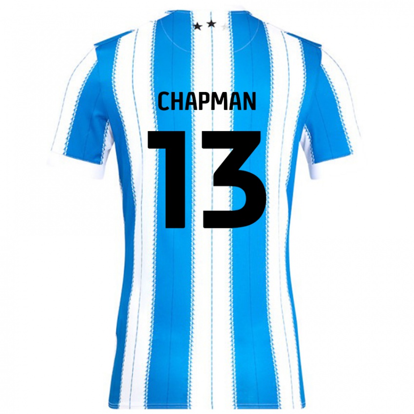 Niño Camiseta Jacob Chapman #13 Azul Blanco 1ª Equipación 2024/25 La Camisa Argentina