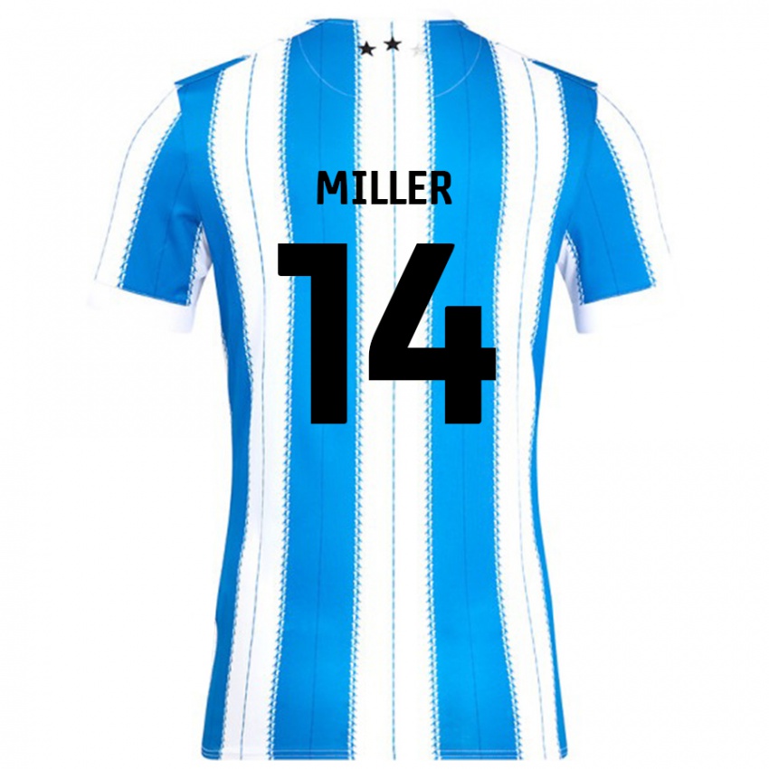 Niño Camiseta Mickel Miller #14 Azul Blanco 1ª Equipación 2024/25 La Camisa Argentina