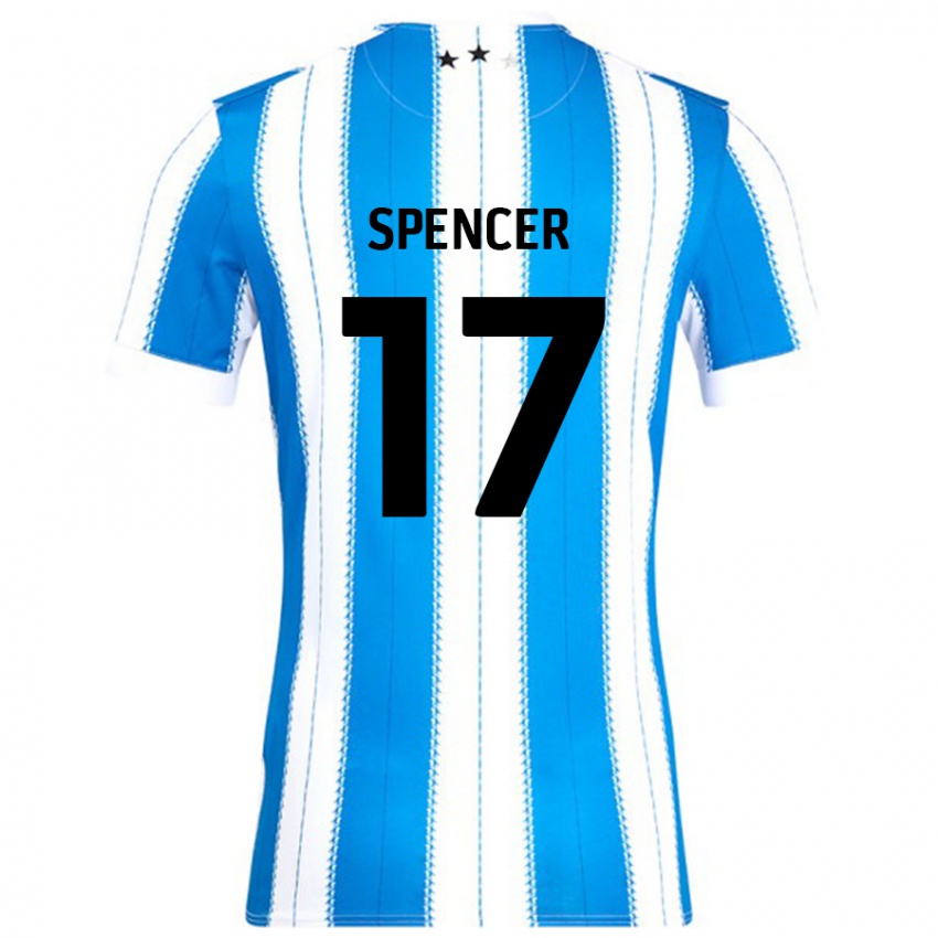 Niño Camiseta Brodie Spencer #17 Azul Blanco 1ª Equipación 2024/25 La Camisa Argentina