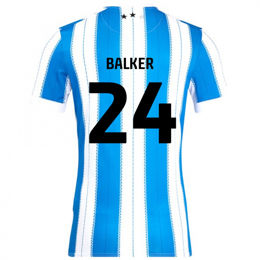 Niño Camiseta Radinio Balker #24 Azul Blanco 1ª Equipación 2024/25 La Camisa Argentina