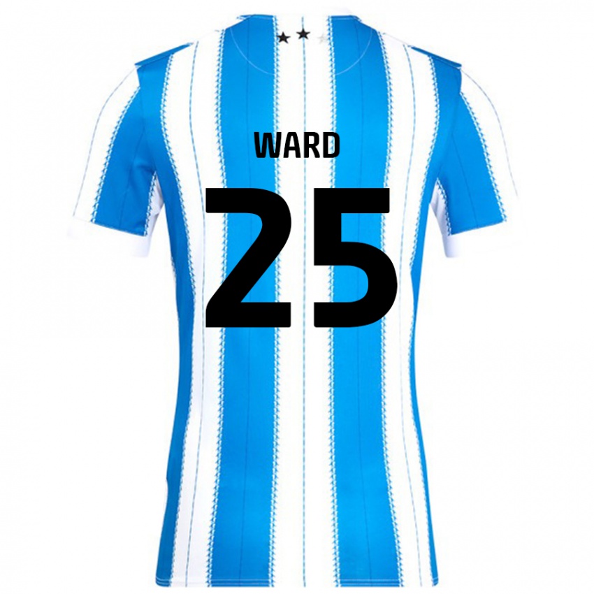 Niño Camiseta Danny Ward #25 Azul Blanco 1ª Equipación 2024/25 La Camisa Argentina