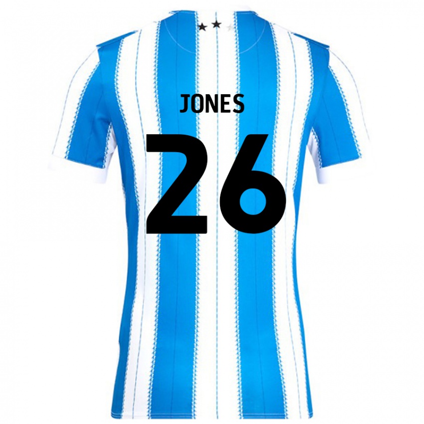 Niño Camiseta Patrick Jones #26 Azul Blanco 1ª Equipación 2024/25 La Camisa Argentina