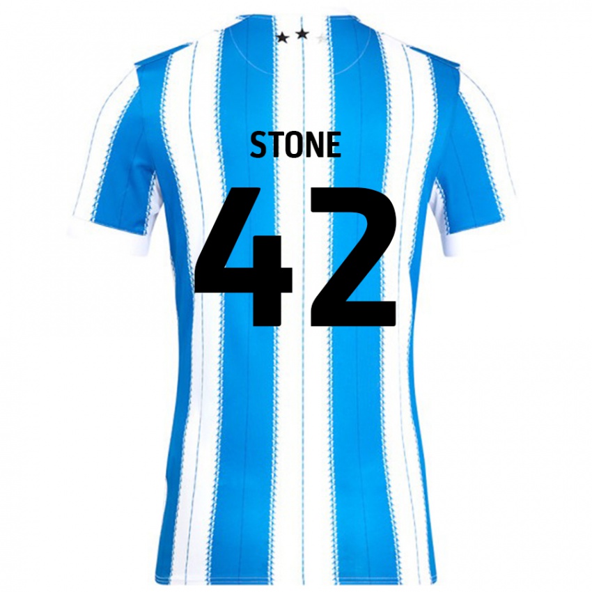 Niño Camiseta Michael Stone #42 Azul Blanco 1ª Equipación 2024/25 La Camisa Argentina