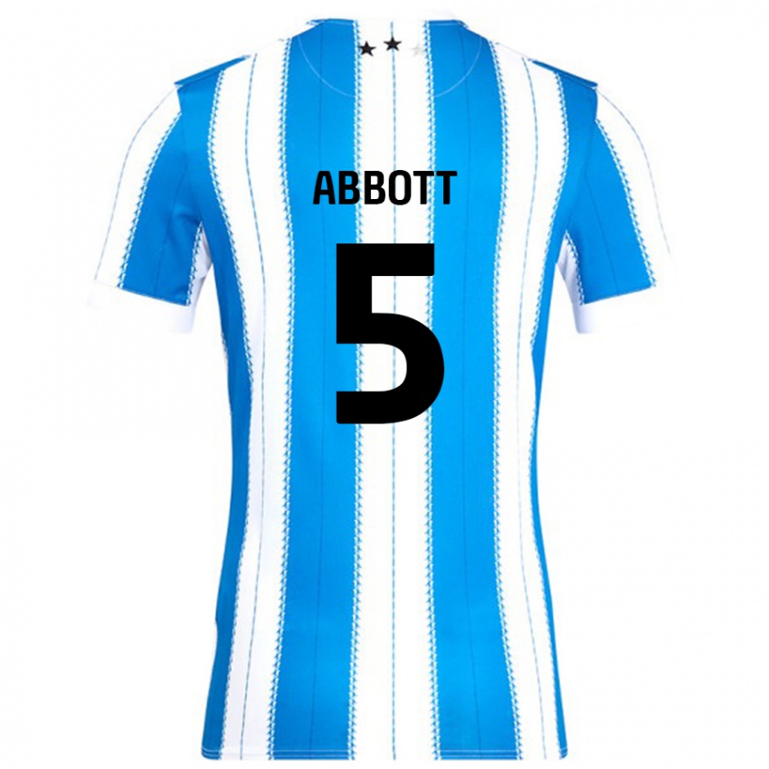 Niño Camiseta Vicky Abbott #5 Azul Blanco 1ª Equipación 2024/25 La Camisa Argentina