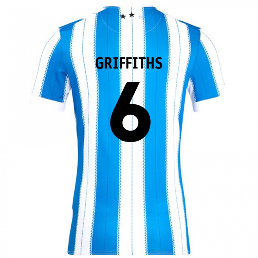 Niño Camiseta Lauren Griffiths #6 Azul Blanco 1ª Equipación 2024/25 La Camisa Argentina