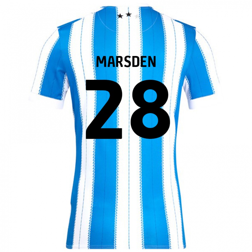 Niño Camiseta Brooke Marsden #28 Azul Blanco 1ª Equipación 2024/25 La Camisa Argentina