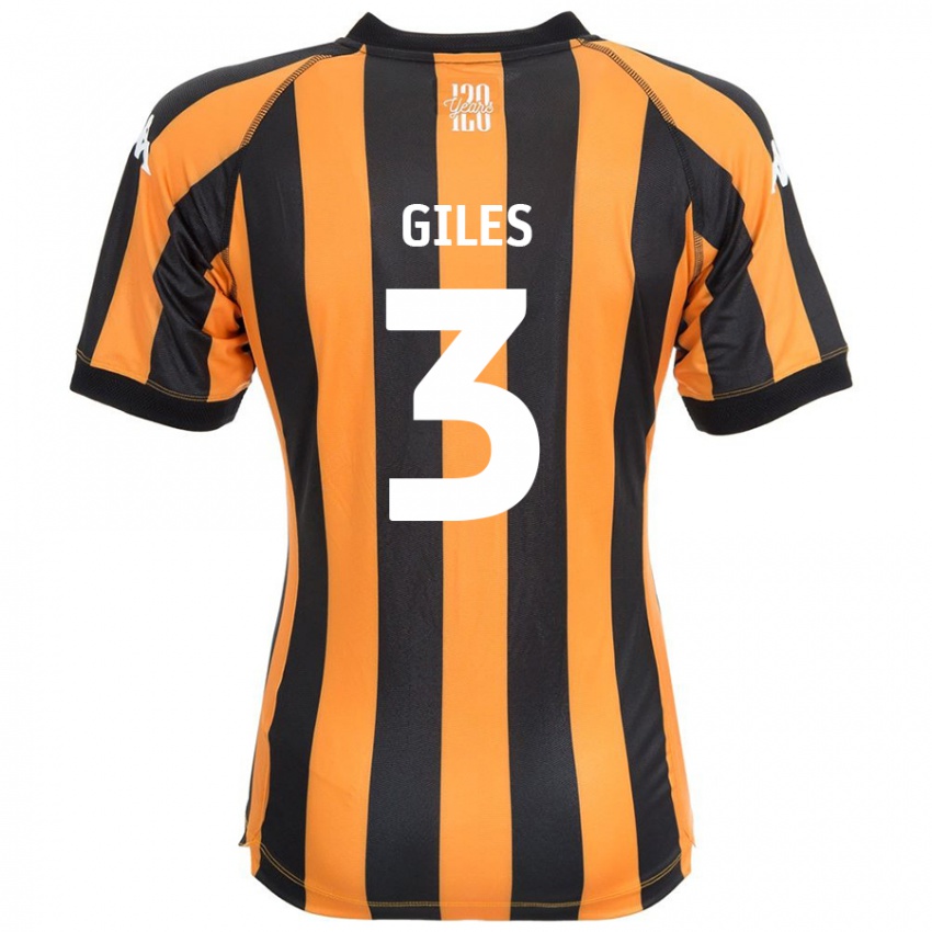 Niño Camiseta Ryan Giles #3 Negro Ámbar 1ª Equipación 2024/25 La Camisa Argentina