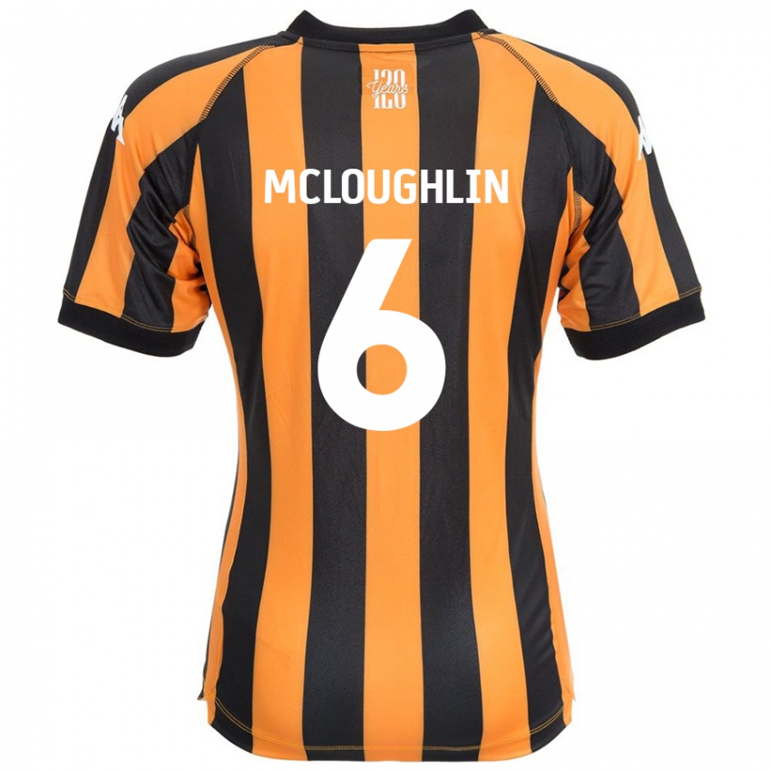 Niño Camiseta Sean Mcloughlin #6 Negro Ámbar 1ª Equipación 2024/25 La Camisa Argentina