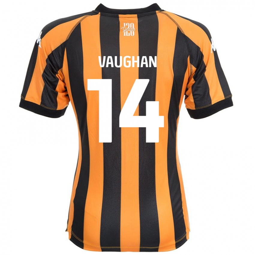 Niño Camiseta Harry Vaughan #14 Negro Ámbar 1ª Equipación 2024/25 La Camisa Argentina