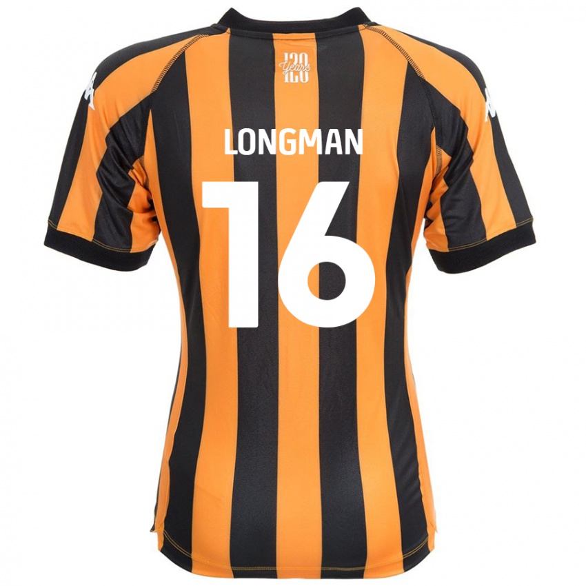 Niño Camiseta Ryan Longman #16 Negro Ámbar 1ª Equipación 2024/25 La Camisa Argentina