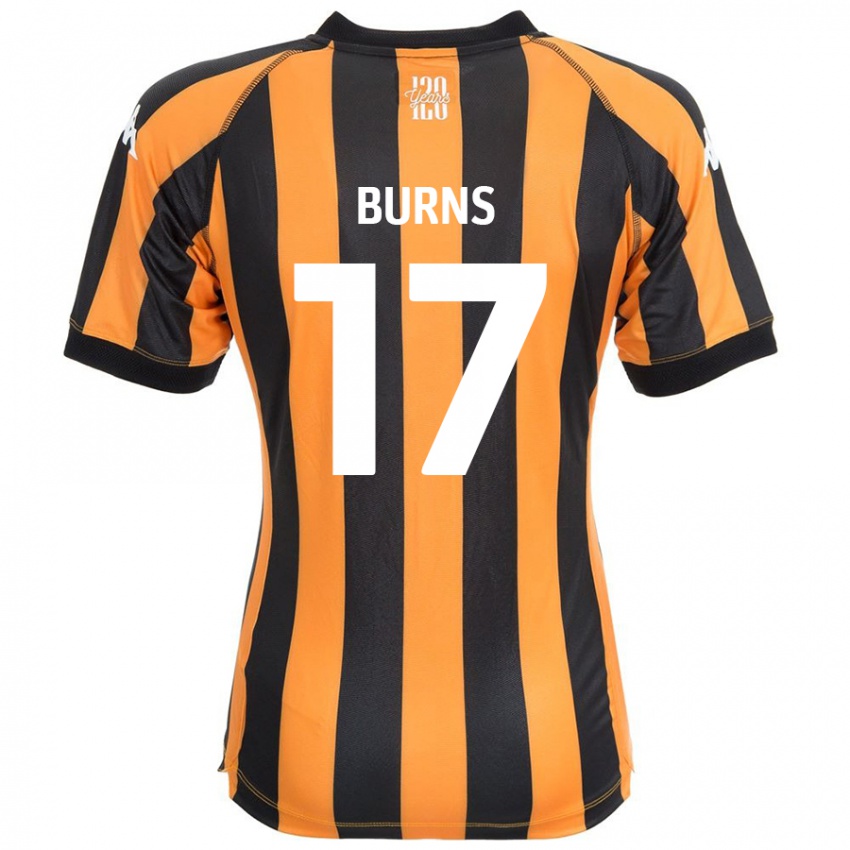 Niño Camiseta Finley Burns #17 Negro Ámbar 1ª Equipación 2024/25 La Camisa Argentina