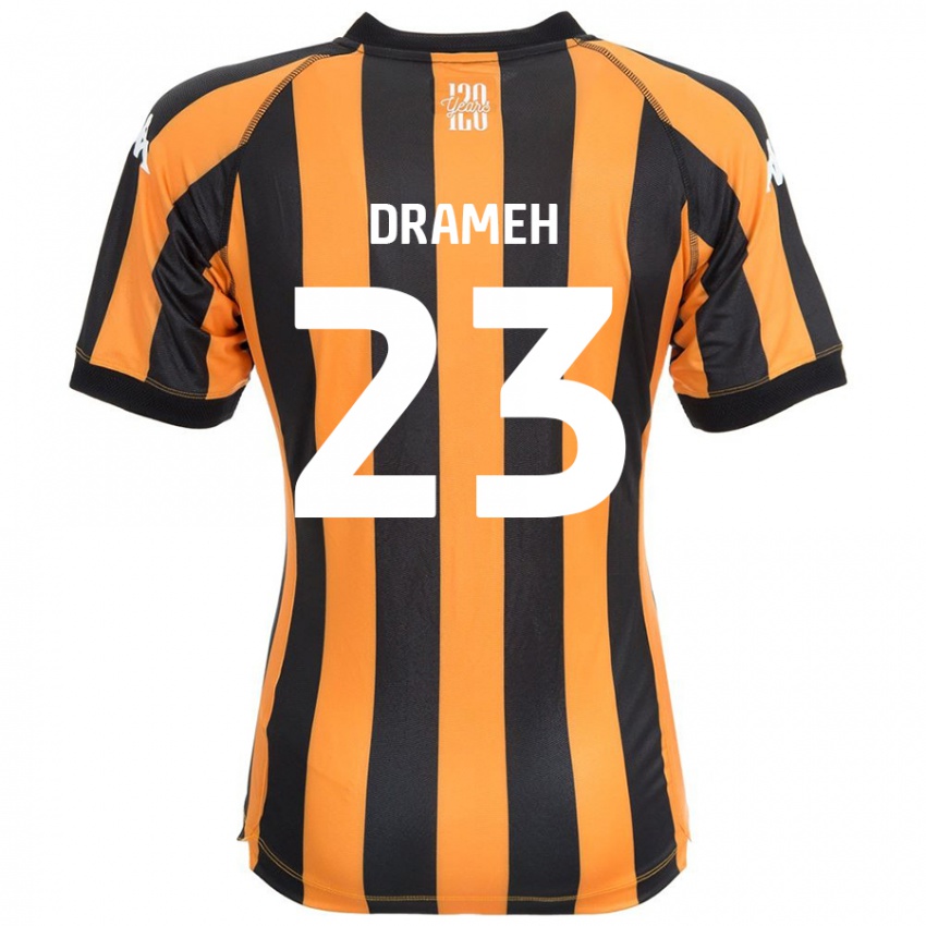 Niño Camiseta Cody Drameh #23 Negro Ámbar 1ª Equipación 2024/25 La Camisa Argentina