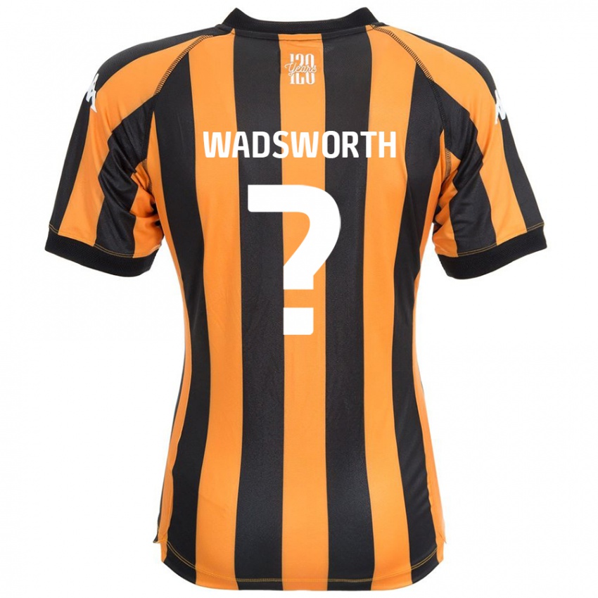 Niño Camiseta Noah Wadsworth #0 Negro Ámbar 1ª Equipación 2024/25 La Camisa Argentina