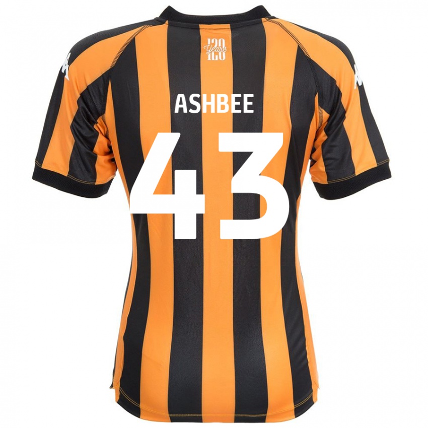 Niño Camiseta Stanley Ashbee #43 Negro Ámbar 1ª Equipación 2024/25 La Camisa Argentina