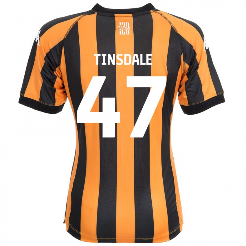 Niño Camiseta Nathan Tinsdale #47 Negro Ámbar 1ª Equipación 2024/25 La Camisa Argentina