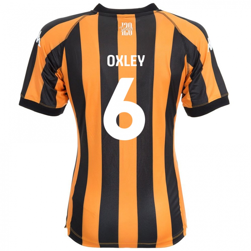 Niño Camiseta Tilly Oxley #6 Negro Ámbar 1ª Equipación 2024/25 La Camisa Argentina