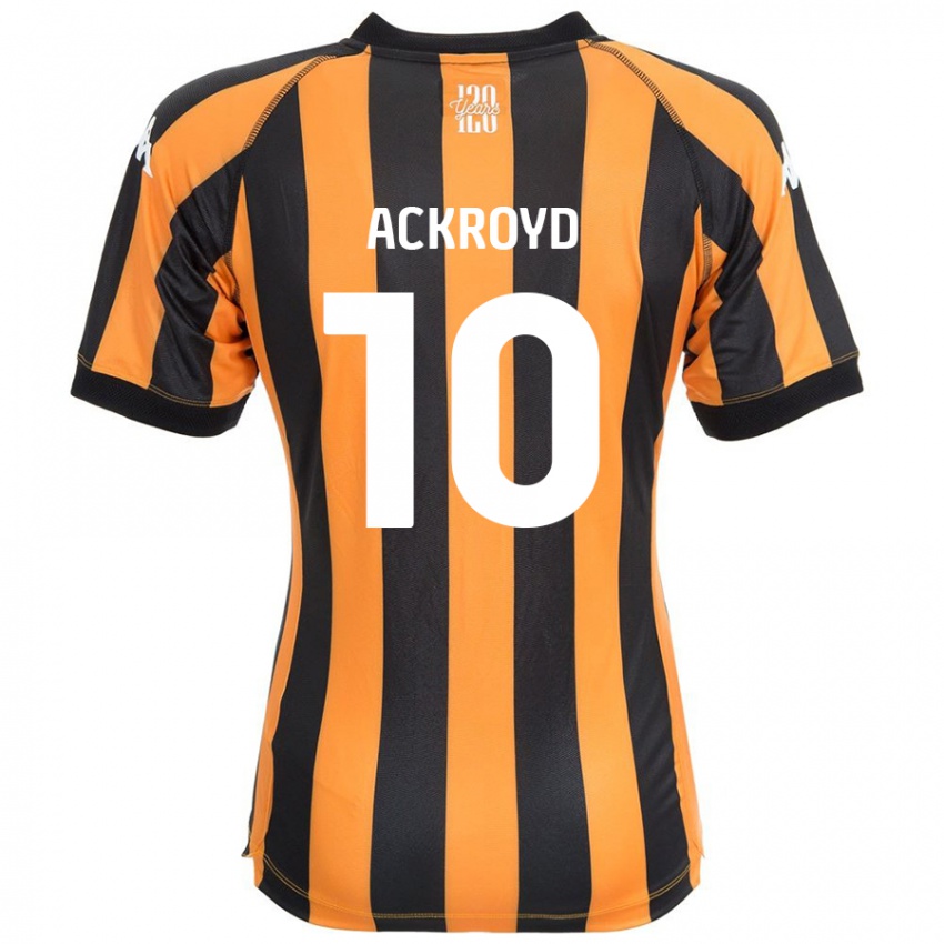 Niño Camiseta Rachael Ackroyd #10 Negro Ámbar 1ª Equipación 2024/25 La Camisa Argentina