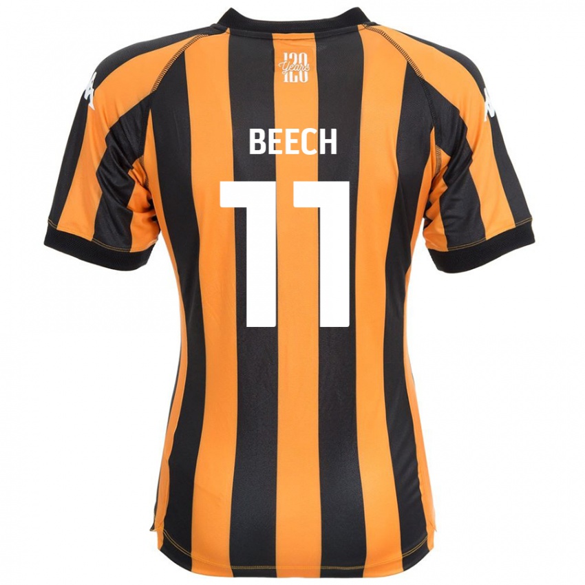 Niño Camiseta Rebecca Beech #11 Negro Ámbar 1ª Equipación 2024/25 La Camisa Argentina