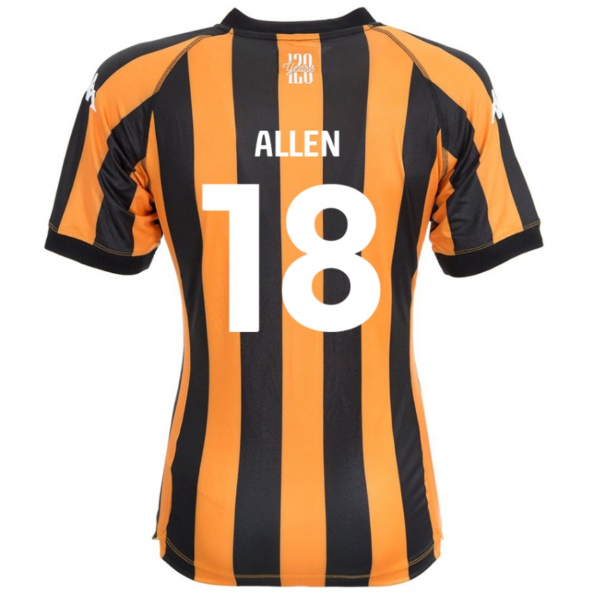 Niño Camiseta Aaliyah Allen #18 Negro Ámbar 1ª Equipación 2024/25 La Camisa Argentina