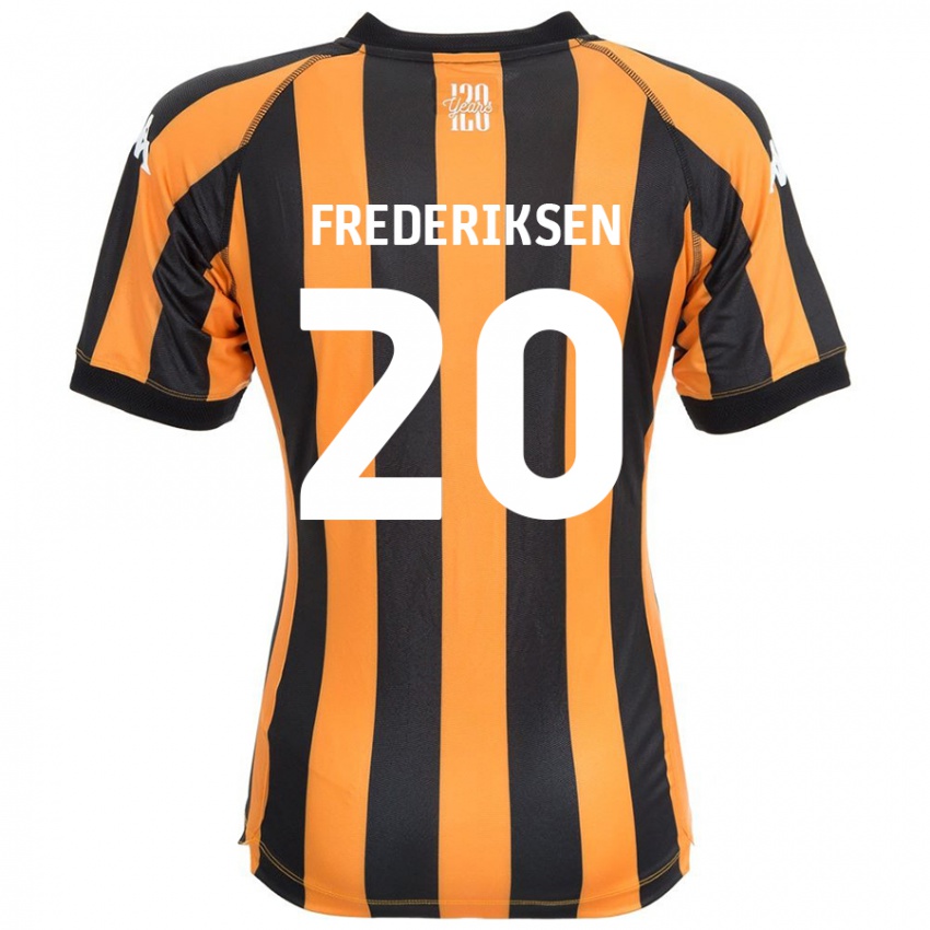 Niño Camiseta Abbey Frederiksen #20 Negro Ámbar 1ª Equipación 2024/25 La Camisa Argentina