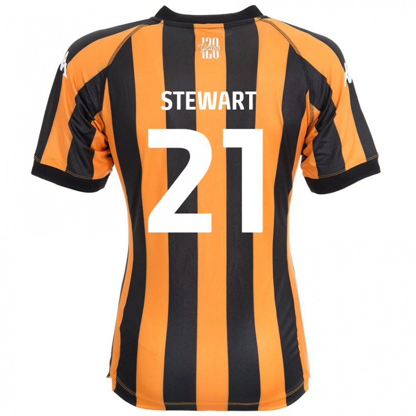 Niño Camiseta Alice Stewart #21 Negro Ámbar 1ª Equipación 2024/25 La Camisa Argentina