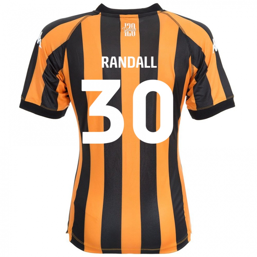 Niño Camiseta Jennifer Randall #30 Negro Ámbar 1ª Equipación 2024/25 La Camisa Argentina