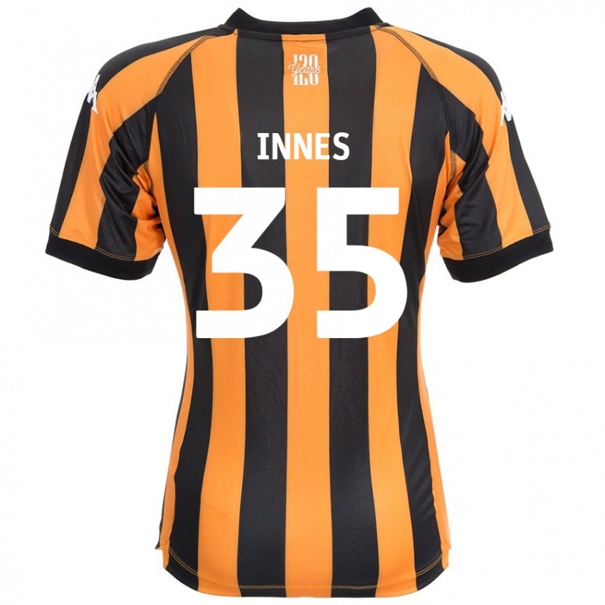 Niño Camiseta Emma Innes #35 Negro Ámbar 1ª Equipación 2024/25 La Camisa Argentina