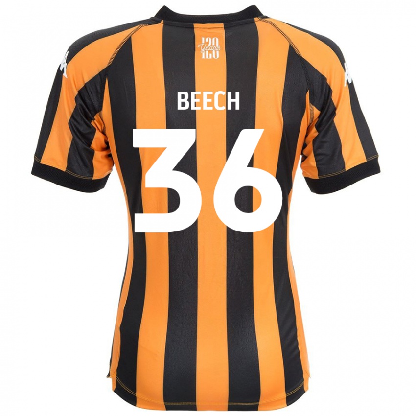 Niño Camiseta Amy Beech #36 Negro Ámbar 1ª Equipación 2024/25 La Camisa Argentina