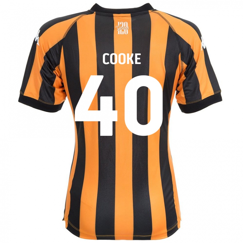 Niño Camiseta Megan Cooke #40 Negro Ámbar 1ª Equipación 2024/25 La Camisa Argentina