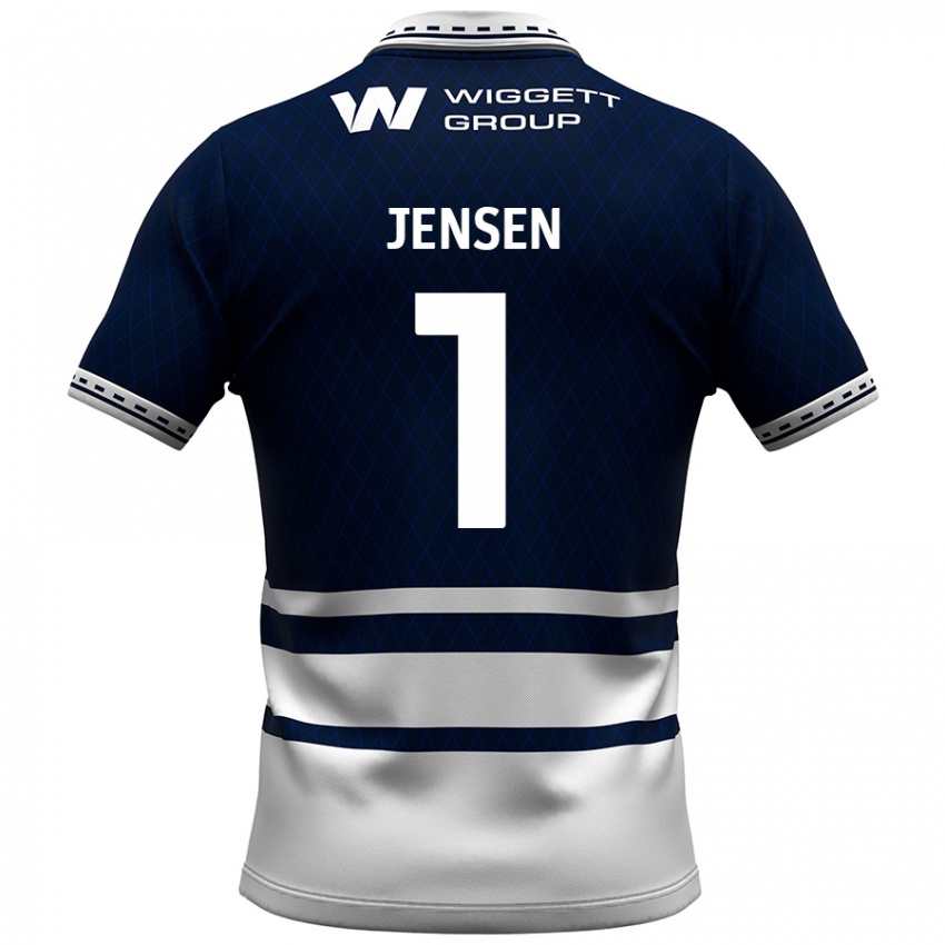 Niño Camiseta Lukas Jensen #1 Azul Marino Blanco 1ª Equipación 2024/25 La Camisa Argentina