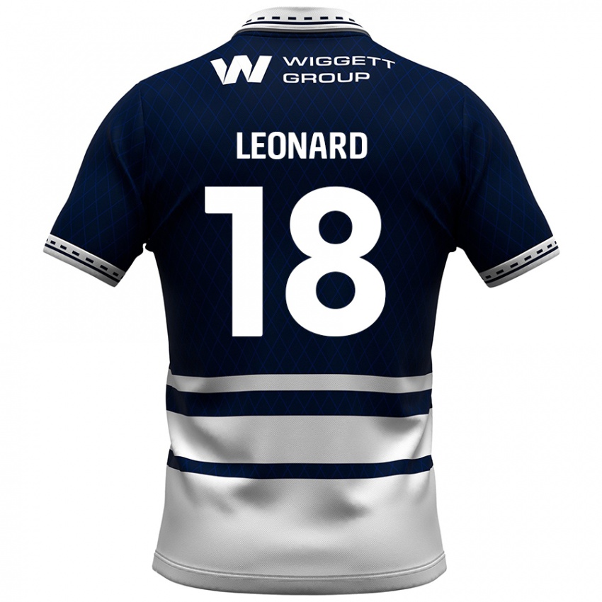 Niño Camiseta Ryan Leonard #18 Azul Marino Blanco 1ª Equipación 2024/25 La Camisa Argentina