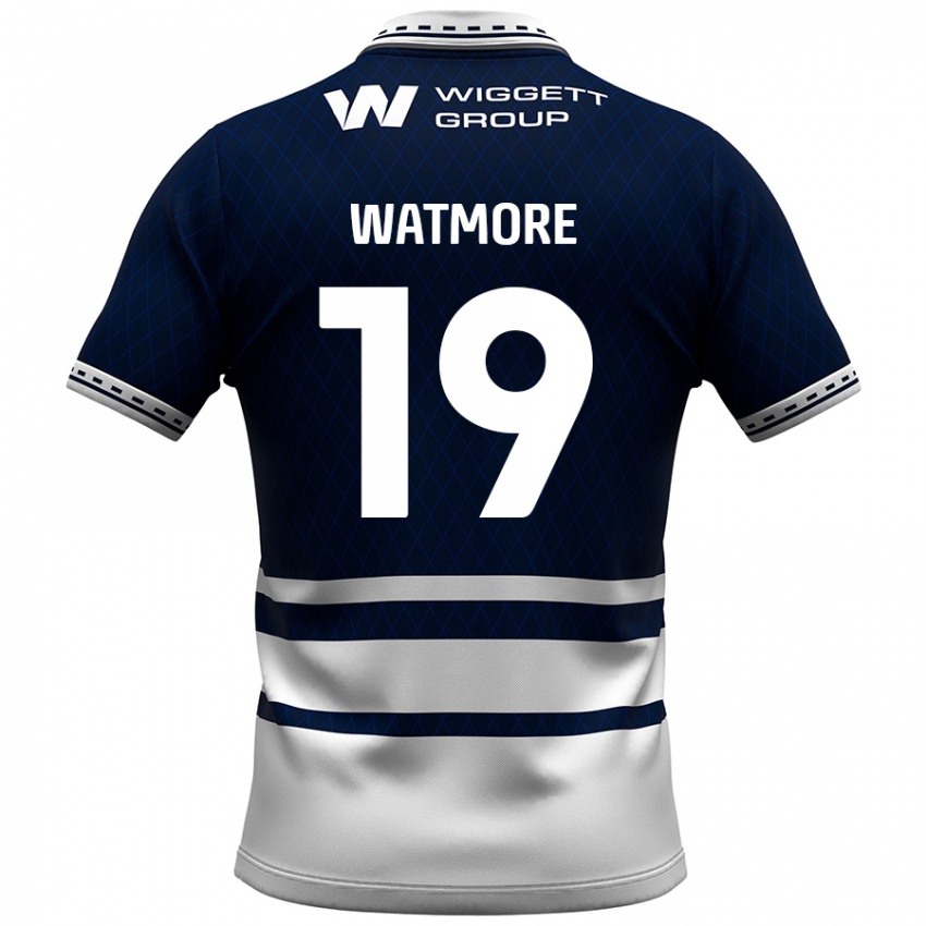 Niño Camiseta Duncan Watmore #19 Azul Marino Blanco 1ª Equipación 2024/25 La Camisa Argentina