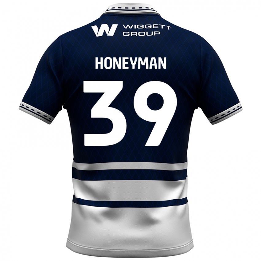 Niño Camiseta George Honeyman #39 Azul Marino Blanco 1ª Equipación 2024/25 La Camisa Argentina