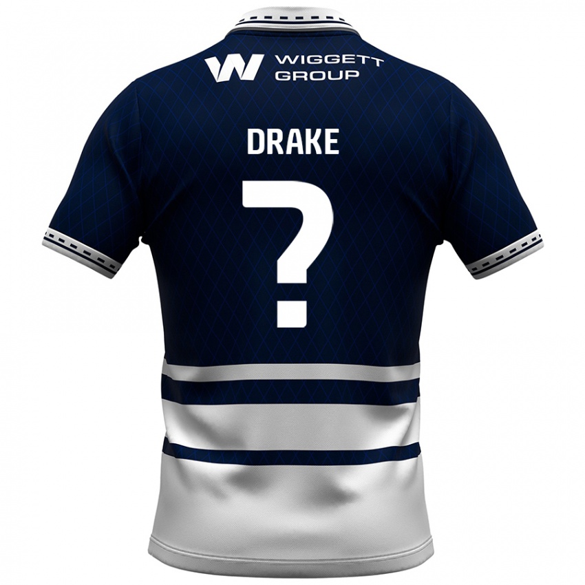 Niño Camiseta Ben Drake #0 Azul Marino Blanco 1ª Equipación 2024/25 La Camisa Argentina