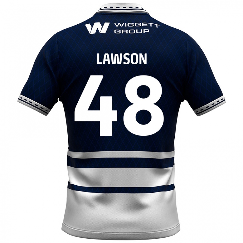 Niño Camiseta Sha'mar Lawson #48 Azul Marino Blanco 1ª Equipación 2024/25 La Camisa Argentina