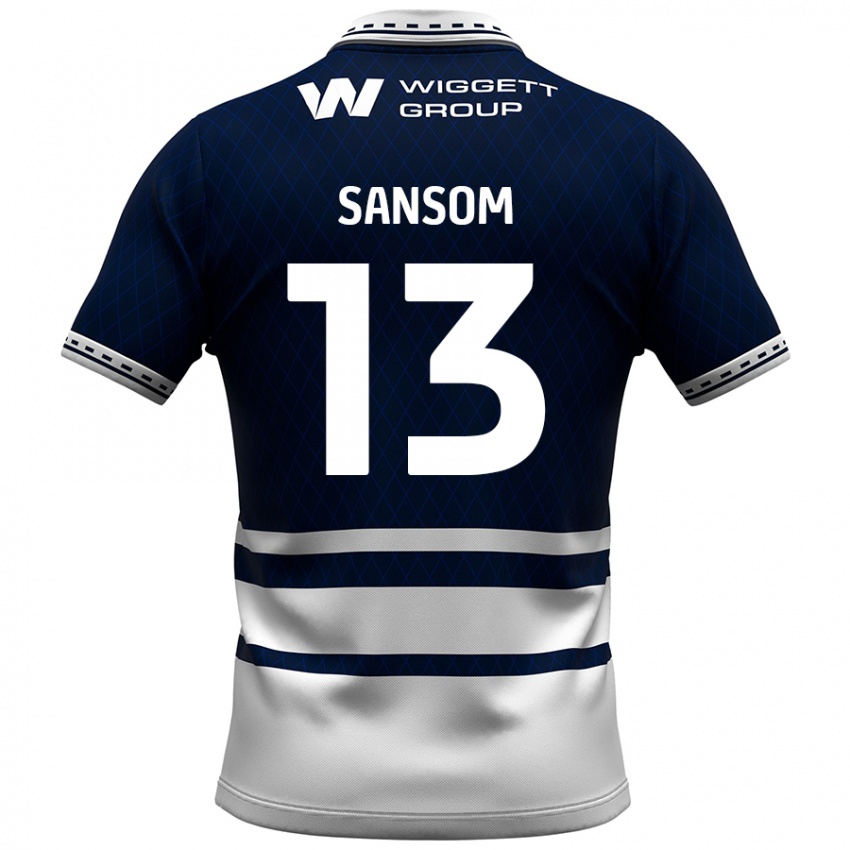 Niño Camiseta Chloe Sansom #13 Azul Marino Blanco 1ª Equipación 2024/25 La Camisa Argentina