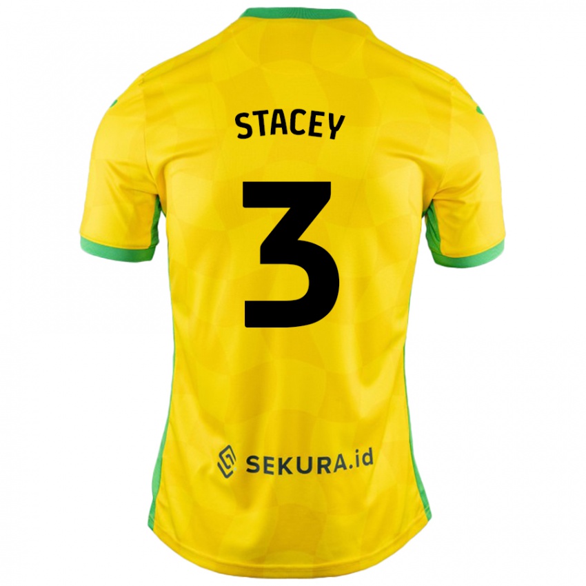 Niño Camiseta Jack Stacey #3 Amarillo Verde 1ª Equipación 2024/25 La Camisa Argentina