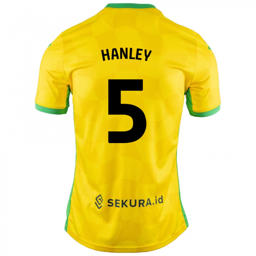 Niño Camiseta Grant Hanley #5 Amarillo Verde 1ª Equipación 2024/25 La Camisa Argentina