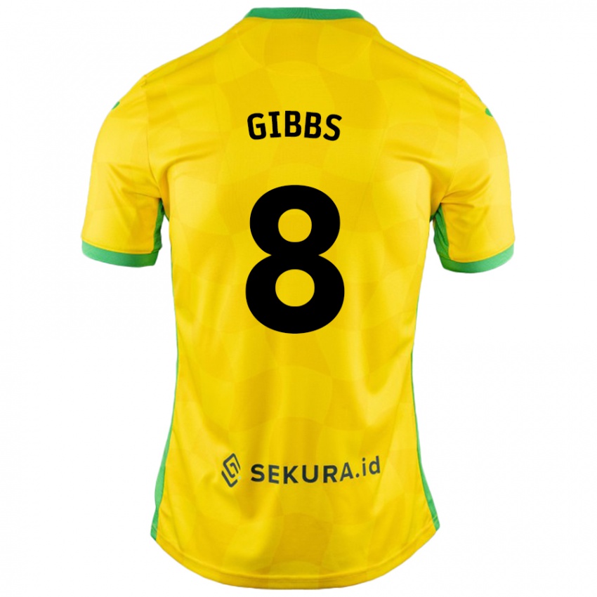 Niño Camiseta Liam Gibbs #8 Amarillo Verde 1ª Equipación 2024/25 La Camisa Argentina