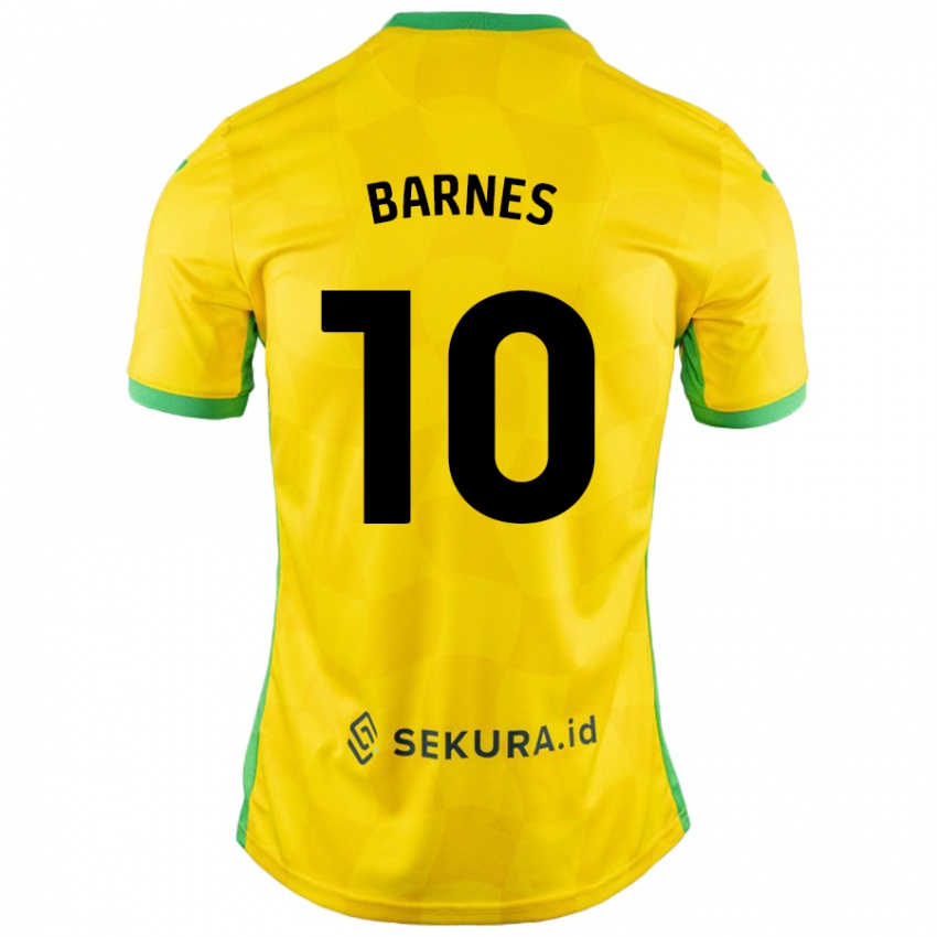 Niño Camiseta Ashley Barnes #10 Amarillo Verde 1ª Equipación 2024/25 La Camisa Argentina