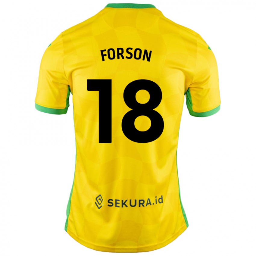 Niño Camiseta Amankwah Forson #18 Amarillo Verde 1ª Equipación 2024/25 La Camisa Argentina