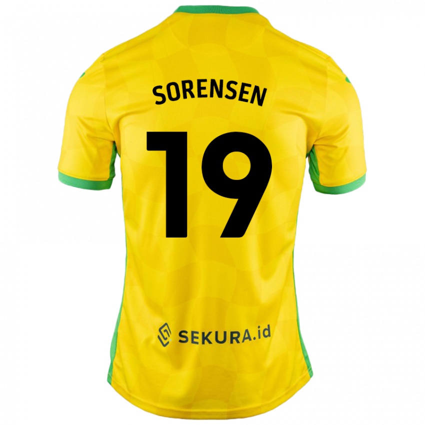 Niño Camiseta Jacob Lungi Sørensen #19 Amarillo Verde 1ª Equipación 2024/25 La Camisa Argentina