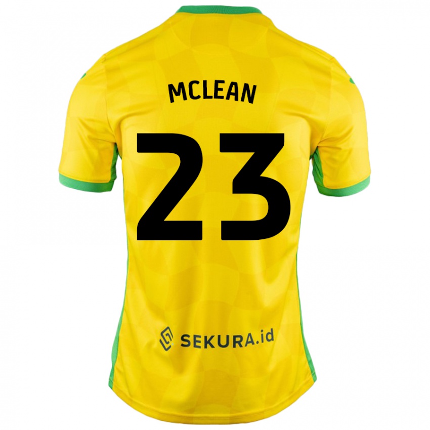 Niño Camiseta Kenny Mclean #23 Amarillo Verde 1ª Equipación 2024/25 La Camisa Argentina