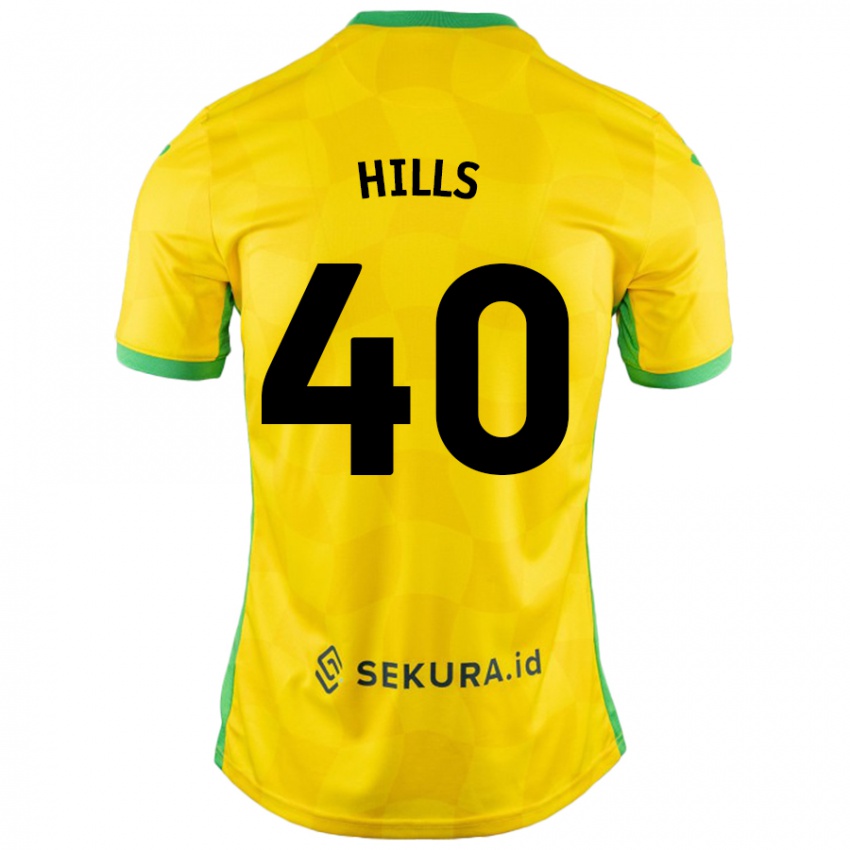 Niño Camiseta Brad Hills #40 Amarillo Verde 1ª Equipación 2024/25 La Camisa Argentina