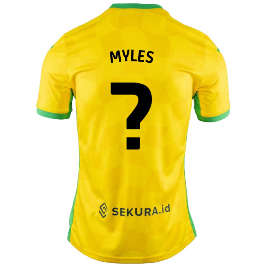 Niño Camiseta Elliot Myles #0 Amarillo Verde 1ª Equipación 2024/25 La Camisa Argentina